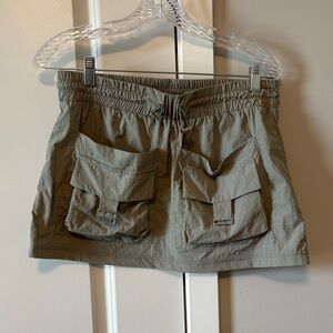 Fashion Nova Olive Utility Skirt